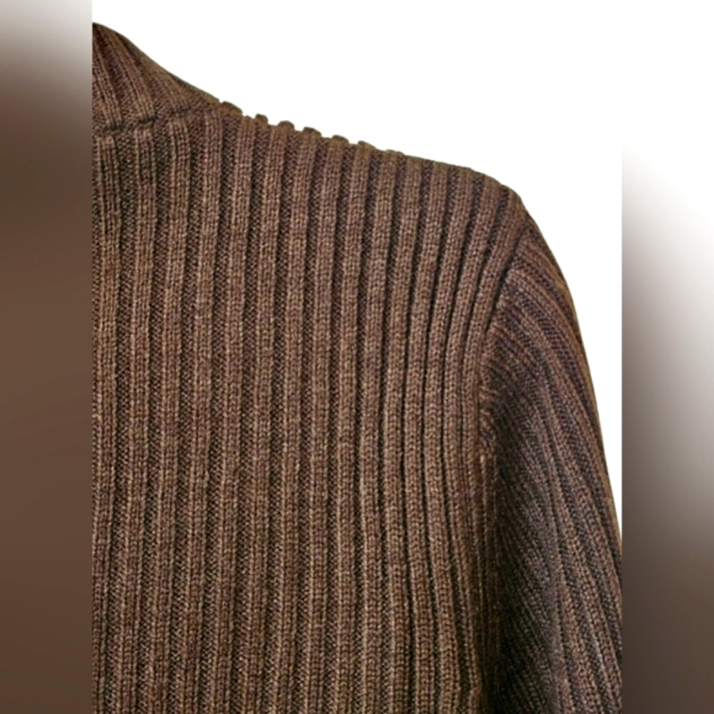 Vintage Designer Studio Western Leather Stitch Colorblock Zip up Jacket Brown - Picture 10 of 15